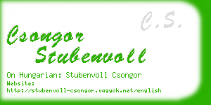 csongor stubenvoll business card